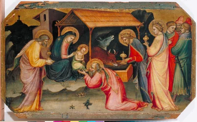 マギの礼拝、1405年頃（パネル上のテンペラ）